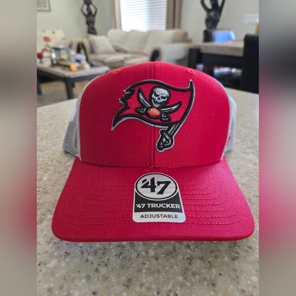 Red Tampa Bay 47 Brand Trucker Hat
